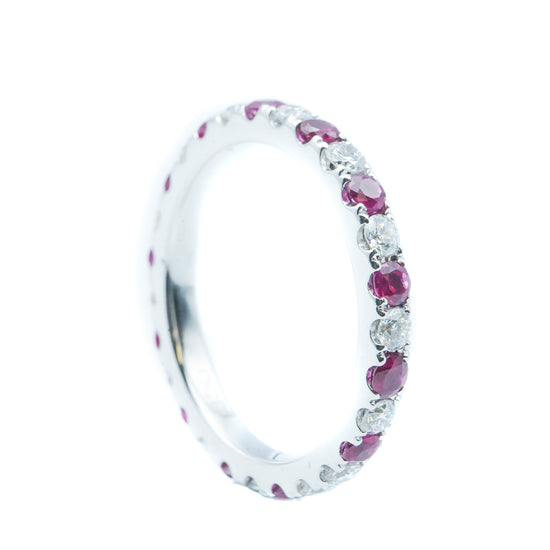 Eternal Radiance Ruby and Diamond Eternity Band