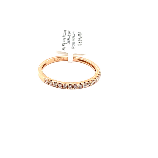 Y/W/ or R Gold Thin Diamond Ring