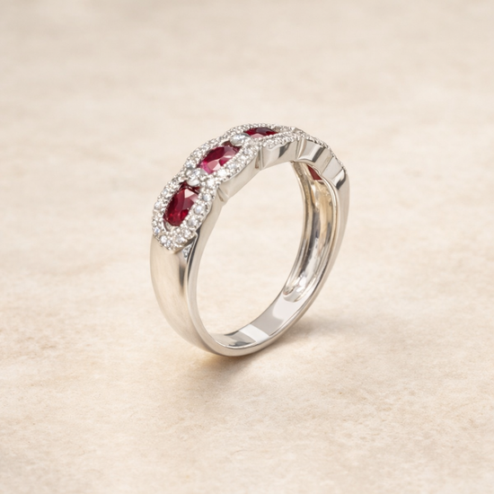 Eternal Passion Ruby and Diamond ring – side edit