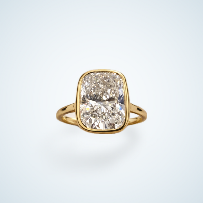 14k Yellow Gold Diamond Ring, Size 7