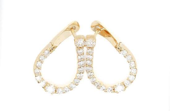 Pear Shaped Diamond Twist Earrings