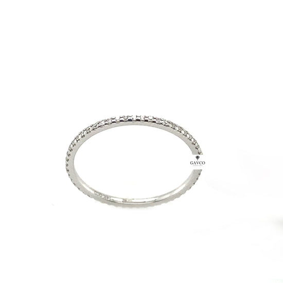 14K White Gold Diamond Eternity Band