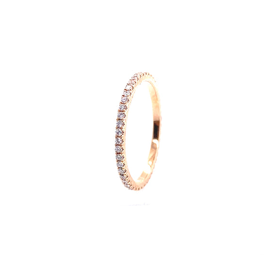 Radiant 18K Rose Gold Diamond Eternity Band