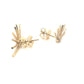 18K Yellow Gold Diamond Sunrise Stud Earrings