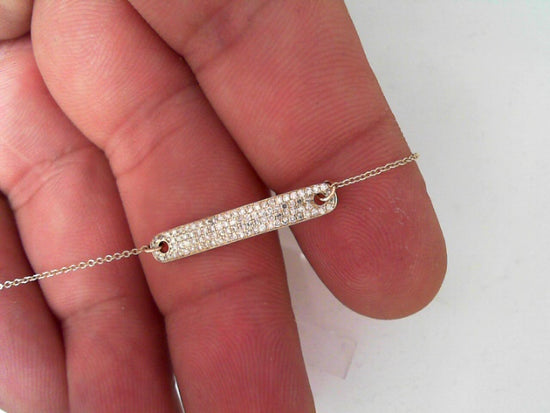 14K Yellow Gold Diamond-Incrusted Plate Bracelet