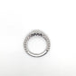 14K White Gold Diamond Ring with Baguette Center