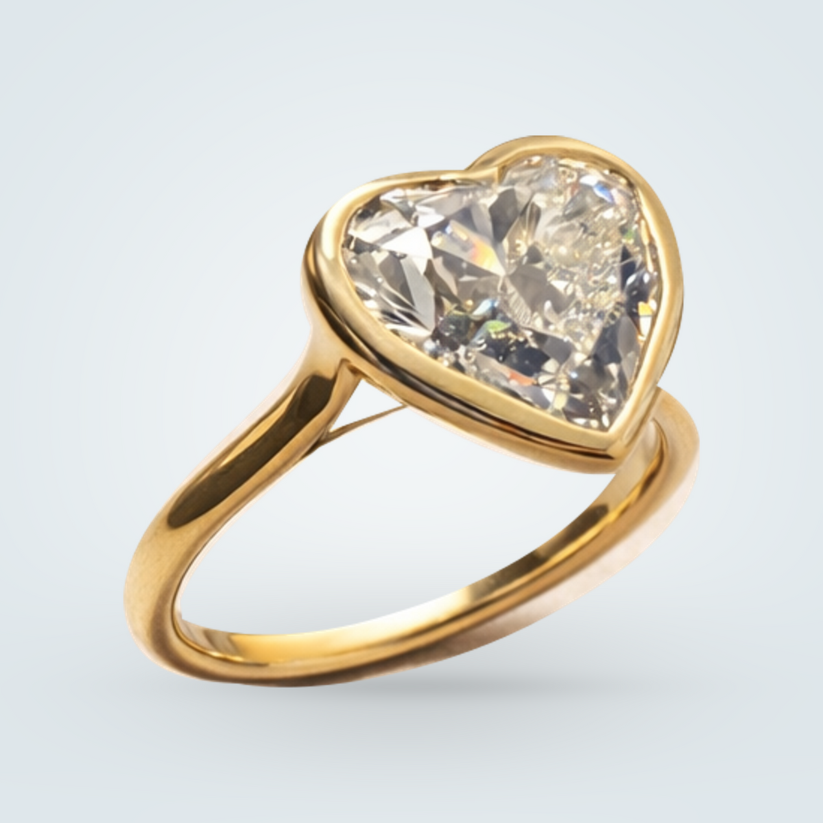 14k Yellow Gold Heart Diamond Ring – Gavco Jewelers