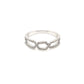 14K White Gold Woven Diamond Ring