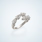 14K White Gold Pear Diamond Bypass Ring – Gavco Jewelers