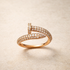 Rose Gold Diamond Nail Ring – front edit