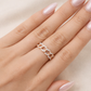 Ladies Rose Gold, Diamond Cuban Link ring – model edit