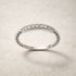 14K White Gold Ladies Diamond Band – front edit