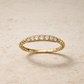 14K Yellow Gold Ladies Diamond Band – front edit