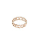 14K Rose Gold Diamond Cuban Link Ring