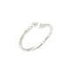 14KT White Gold Arrow Diamond Bypass Ring