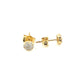 Yellow gold cluster diamond Studs