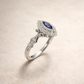 14KT White Gold Sapphire Marquise Diamond Ring – side edit