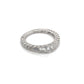 14K White Gold Diamond Ring with Baguette Center