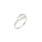 14K White Gold Tri-Center Diamond Ring
