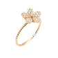 18K Rose Gold Diamond Flower Ring