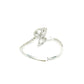 14K White Gold Pear and Baguette Diamond Ring