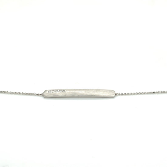 14K White Gold Engravable Plate Bracelet