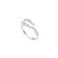 14K White Gold Tri-Center Diamond Ring