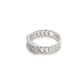 14K White Gold Diamond Cuban Ring