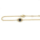 14K yellow Gold Sapphire and Diamond Evil Eye Bracelet