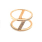 14K Rose Gold Infinity Crossover Diamond Ring