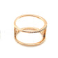 14K Rose Gold Infinity Crossover Diamond Ring