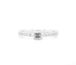 14K White Gold Diamond Ring with Rectangular Center