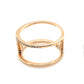 14K Rose Gold Infinity Crossover Diamond Ring