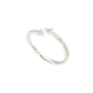 14KT White Gold Arrow Diamond Bypass Ring