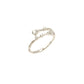 14K White Gold Diamond Bypass Ring