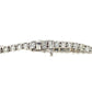 14K White Gold Diamond Tennis Bracelet with Secure Box Lock