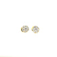 Yellow gold cluster diamond Studs