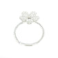 14K White Gold Nail Ring with Diamond Accents