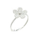 14K White Gold Nail Ring with Diamond Accents