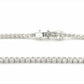 14K White Gold Diamond Tennis Bracelet with Double Clasp