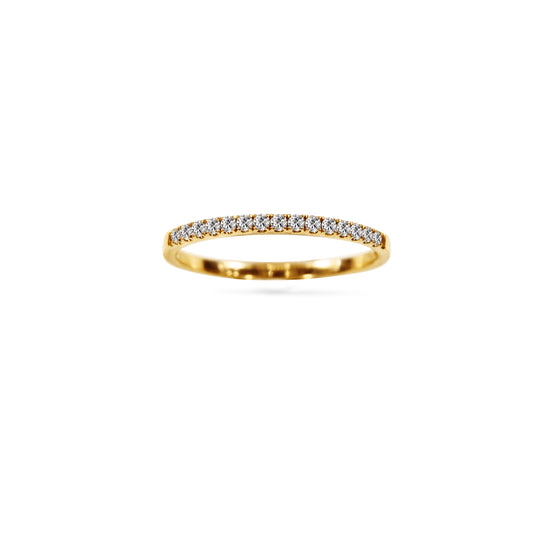 14K Yellow Gold Diamond Wedding Band