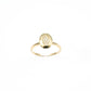 14K Yellow Gold Hexagon Diamond Fashion Ring
