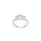 14K White Gold Tri-Center Diamond Ring