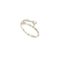 14K White Gold Diamond Bypass Ring