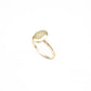 14K Yellow Gold Hexagon Diamond Fashion Ring