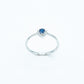 14K White Gold Blue Sapphire and Diamond Halo Ring