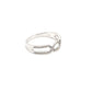 14K White Gold Woven Diamond Ring