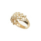 10K Yellow Gold Diamond Cuban Link Ring