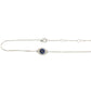 14K White Gold Sapphire and Diamond Evil Eye Bracelet