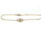 14K Yellow Gold Sapphire and Diamond Evil Eye Bracelet
